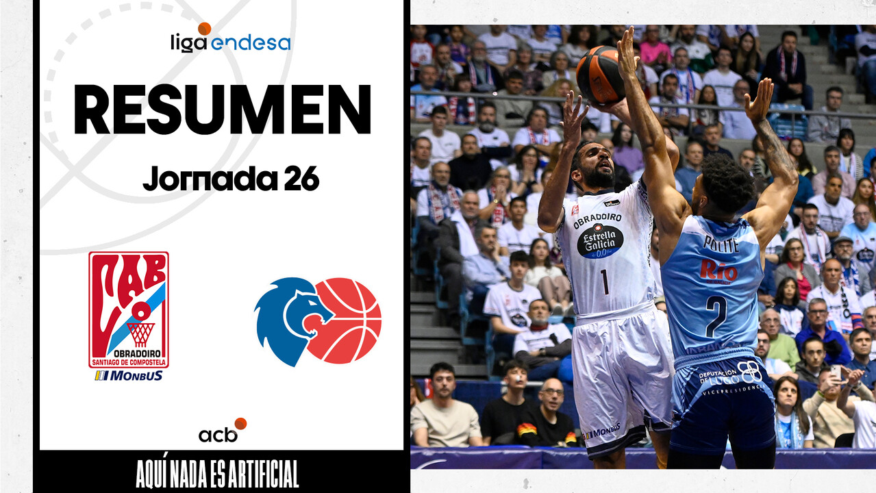 Resumen Monbus Obradoiro 83 - R&iacute;o Breog&aacute;n 72 (J26)