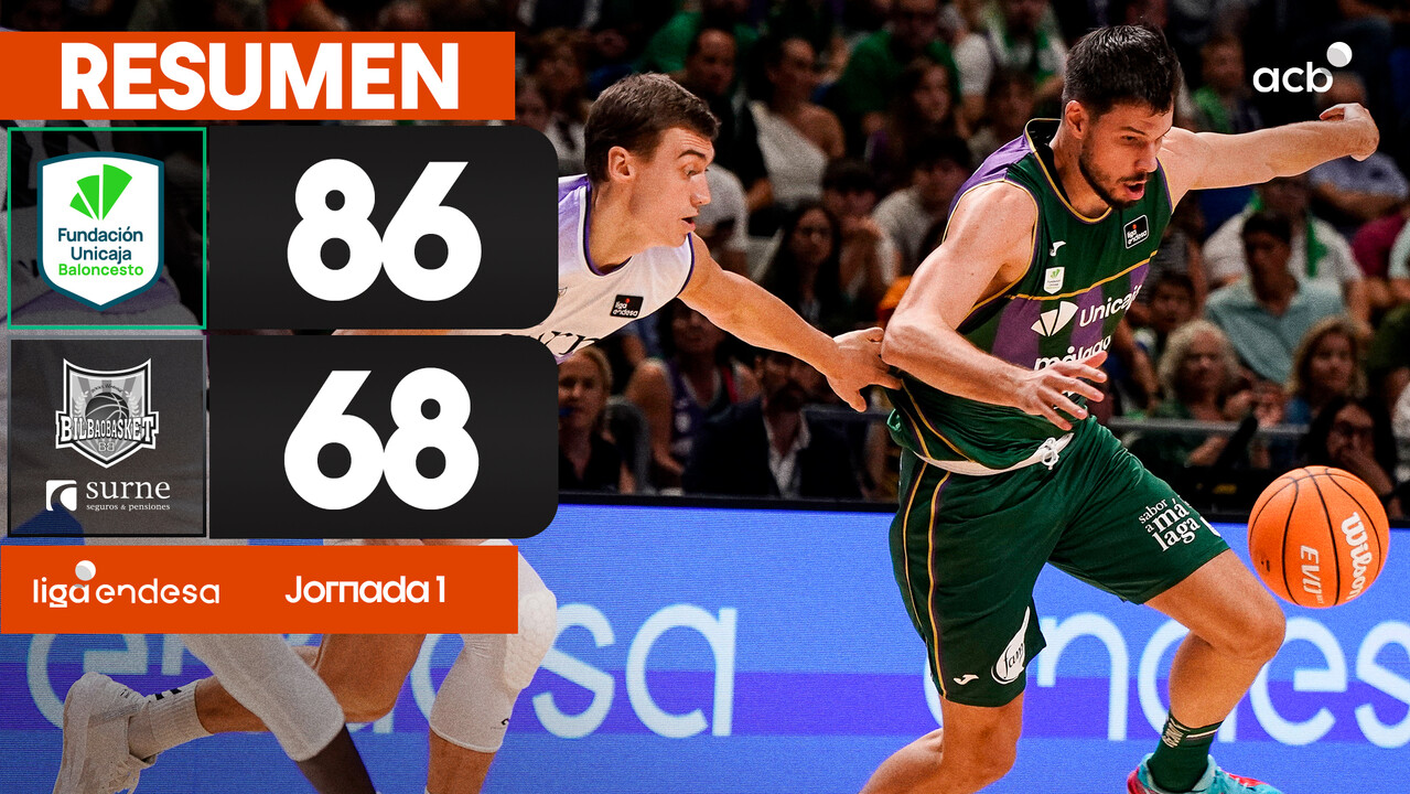 Resumen Unicaja 86 - Surne BB 68 (J1)
