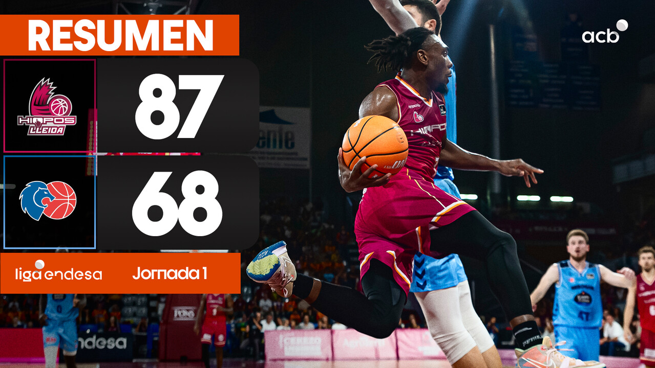 Resumen Hiopos Lleida 87 - R&iacute;o Breog&aacute;n 68 (J1)