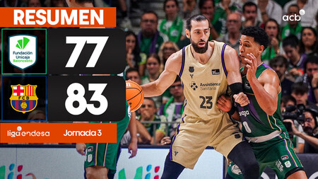 Resumen Unicaja 77 - Bar&ccedil;a 83 (J3)