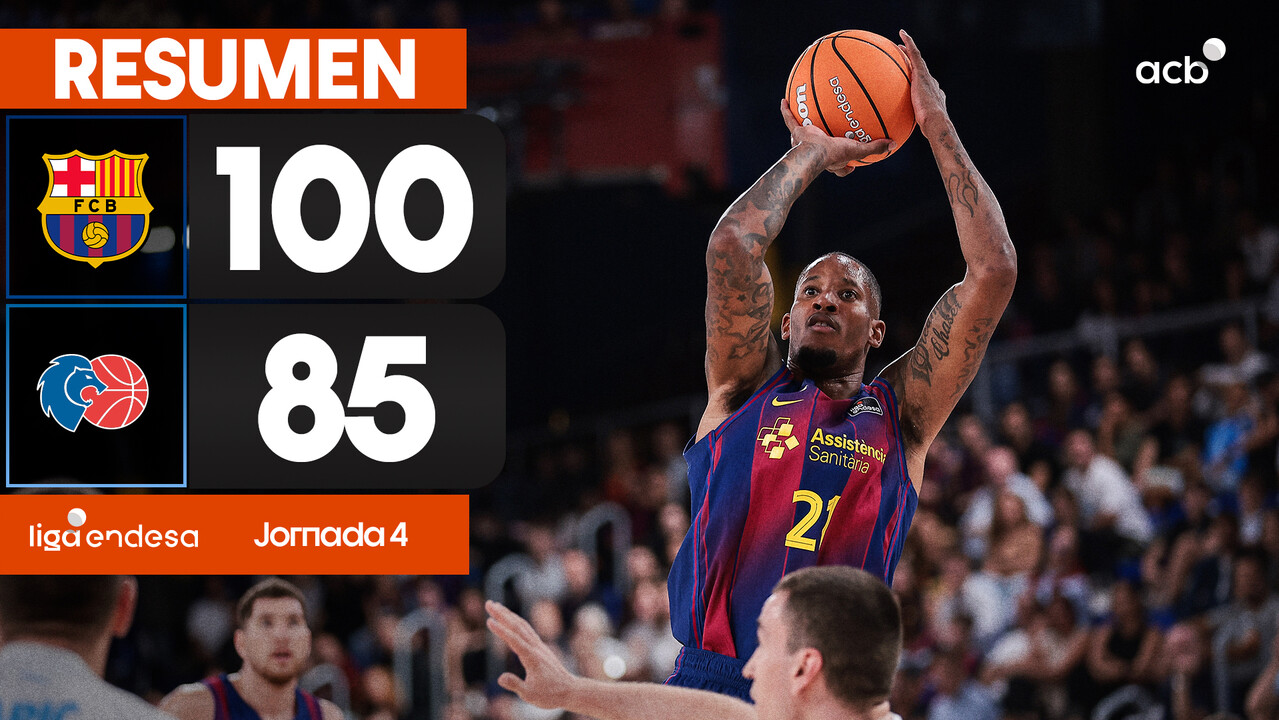 Resumen Bar&ccedil;a 100 - R&iacute;o Breog&aacute;n 85 (J4)