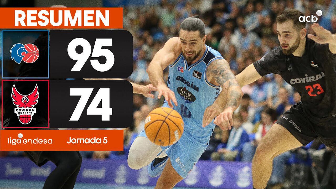 Resumen R&iacute;o Breog&aacute;n 95 - Coviran Granada 74 (J5)