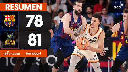 Resumen Bar&ccedil;a 78 - UCAM Murcia 81 (J5)