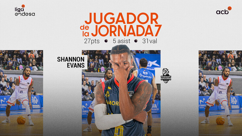 Shannon Evans, Jugador de la Jornada 7 de la Liga Endesa 2025-26