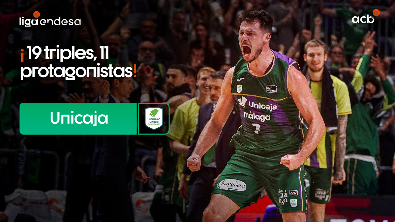 Unicaja: 19 triples... &iexcl;11 jugadores!