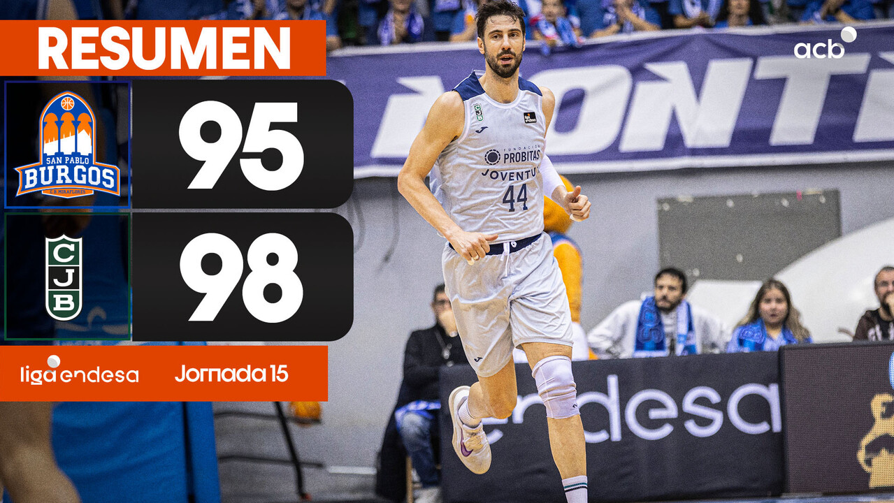 Recoletas Salud San Pablo Burgos 95 - Joventut Badalona 98 (J15)