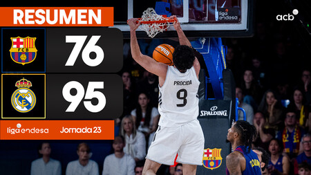 Resumen Bar&ccedil;a 76- Real Madrid 95 (J.23)